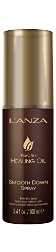 L'ANZA Keratin Healing Oil Smooth Down Blow Dry Hairs pray, Effortlessly Calms, Detangles, and Reduces Puffiness, For a Perfect Silky Looking Blow-out,For All Hair Types (3.4 Fl Oz)