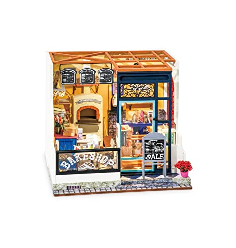 Robotime DG143 Nancys Bake Shop Miniatur-Puppenhaus, mehrfarbig, Einheitsgröße