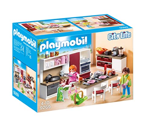 Playmobil Konstruktionsspielsteine "Große Familienküche (9269) City Life"