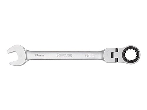 FORTUM Ring-Ratschenschlüssel flach mit Gelenk, 72 Zähne, 12mm, L 174mm