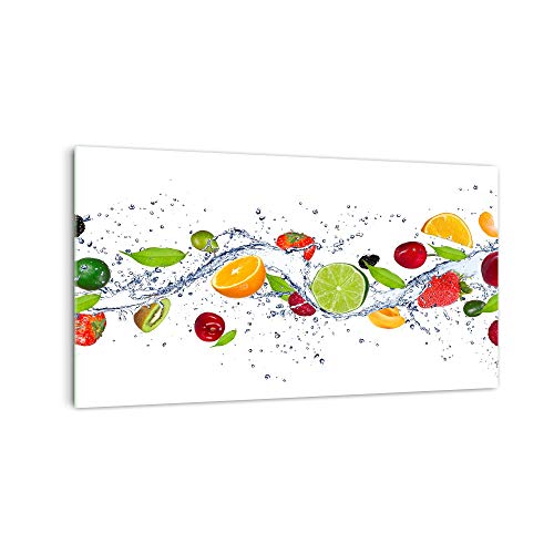 DekoGlas Küchenrückwand 'Obst bei Wasser' in div. Größen, Glas-Rückwand, Wandpaneele, Spritzschutz & Fliesenspiegel