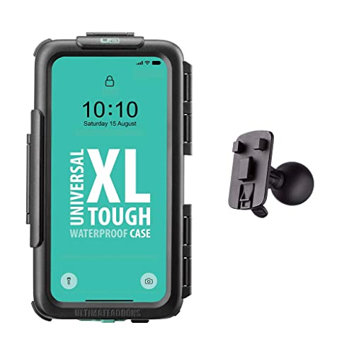 UltimateAddons Universal Smartphone Slim Tough XL (158 x 78 mm) mit Stecker 3 Zinken Adapter