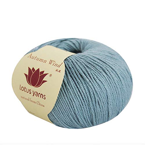 Lotus Yarns Wholesale 10X50g Balls Autumn Wind 90% Cotton 10% Cashmere Fingering Weight Hand Knitting/Crochet Yarn for Christmas Fashion Garments Baby Clothes