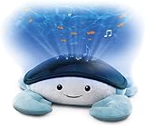 Zazu Cody The Crab Nachtlicht – LED-Projektor | Ozean-Thema mit beweglichen Fischen | Wellen & beruhigende Melodien | batteriebetriebener tragbarer Baby-Schnuller | 3 Schritte Schlafprogramm | 5
