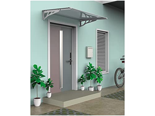 SCHARTEC Aluminium-Vordach als Haustürvordach in 100, 120 oder 150 cm - versch. Farben - Vordach für Haustür Überdachung