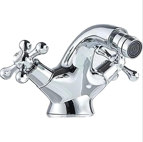 Küchenarmaturen, Waschbecken-Wasserhahn, goldenes Bidet, Dusche, Badezimmer, Waschbecken-Wasserhahn, Doppelgriffe, heißes und kaltes Wasser, Mischbatterie, antikes Messing, drehbarer Auslauf,