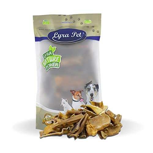Lyra Pet® 10 kg - 10000 g Rinderkopfhaut Abschnitte 4-8 cm Hundefutter Kaustreifen Top Kauartikel Leckerli fettarm