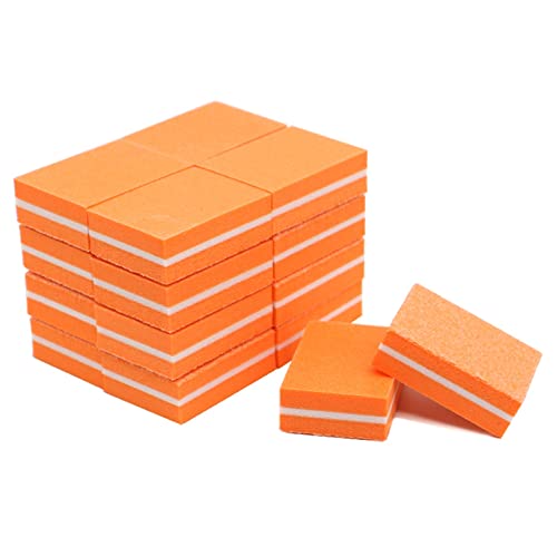 TRUSTTWO 200 stücke orange mini sponge files 100/180 sanding puffer block doppelseitig puffing nagel polierung maniküre salon beauty tool The New