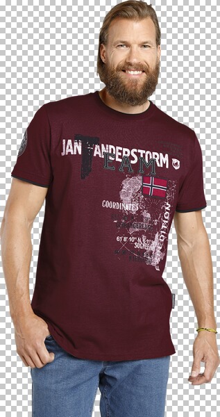 T-Shirt SÖLVE Jan Vanderstorm dunkelrot 2