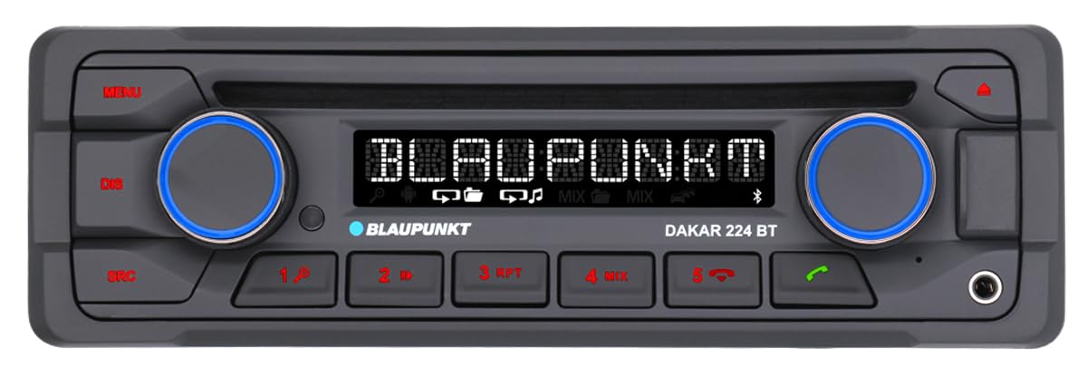 Blaupunkt Dakar 224 BT | 1-DIN, Bluetooth-Freisprecheinrichtung, 24 V, Heavy Duty Design, Dakar224BT