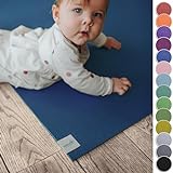 Sanosoft® Krabbelmatte – das Original. Made in Germany, Öko-Tex Anti-Rutsch Krabbelunterlage: größte Auswahl an Farben und Größen - 200 x 240cm Blau