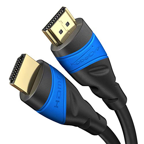 KabelDirekt – 8K/4K HDMI-Kabel – 15,2 m – 8K@60Hz (Extra-Kupfer für schnelles Ultra HD, 4K@120Hz/8K@60Hz – kompatibel mit HDMI 2.0, High Speed mit Ethernet, Blu-ray/PS5/Xbox Series X/Switch, schwarz)