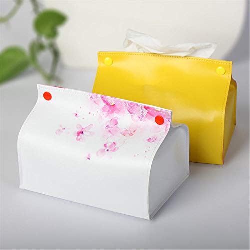 ZXGQF Tissue Box Weiche Pu Pink Blumenmuster Hat Keine Angst Vor Dem Papierhandtuchhalter Für Heim, Büro, Auto, Auto Dekoration Tissue Box Halter