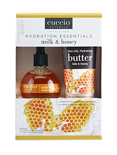 Cuccio Milk and Honey Hydration Essentials- Nagelhautöl 73 ml & 4 oz Butter