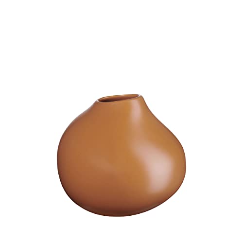 ASA - Vase, Blumenvase - Calabash - Keramik - Curcuma/braun - Ø 17,8 cm - Höhe 16 cm