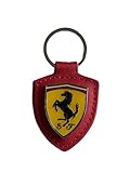 PSL Leather Shield Schlüsselanhänger 2018 Saison F1 rot Leder Schlüsselanhänger kompatibel mit Ferrari Scuderia, rot, Einheitsgröße