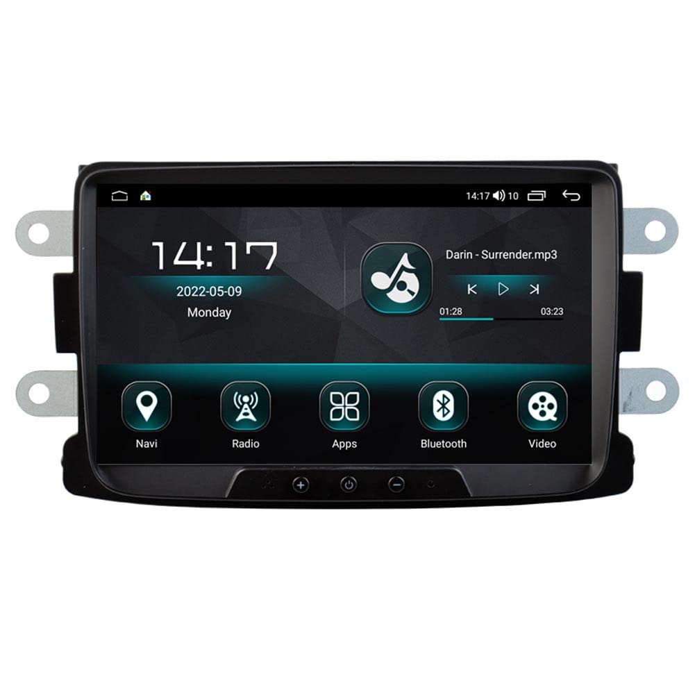 Autosion Android 10 Auto-DVD-Player, GPS, Stereo-Haupteinheit, Navi-Radio, Multimedia, WLAN, für Renault Duster Dacia Logan Sandero Xray 2012 2013 2014 2015 2016 2017, Lenkradsteuerung