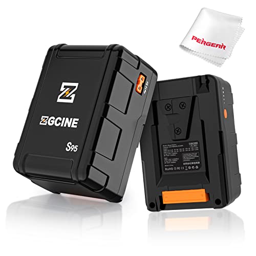 ZGCINE ZG-S95 V-Mount V-Lock-Akku 6400 mAh (95 Wh/14,8 V) mit D-TAP, USB-C, BP-Eingang und -Ausgang, Mini-Powerbank für Kameras, Camcorder, LED-Leuchten, Monitore und Smartphones