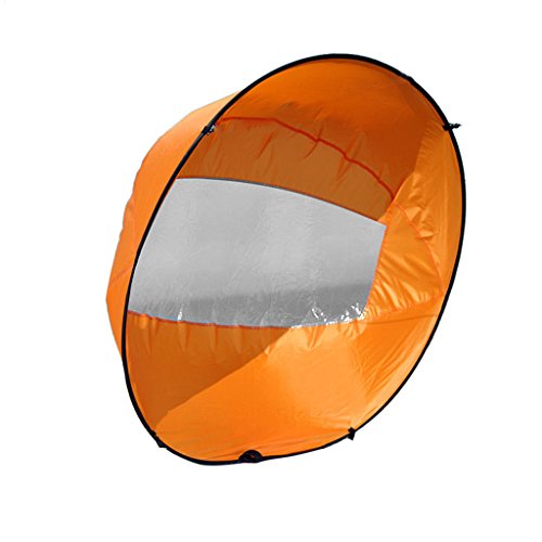 Generic Einfach Tragbar, 42'' Downwind Wind Paddle Instant-Popup Kayak Sail, Kayak Wind Sail, Kayak Accessorie - Orange