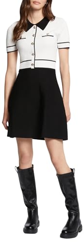 Morgan Damen 241-Rmchic Formales Kleid, Off White/Black, Medium