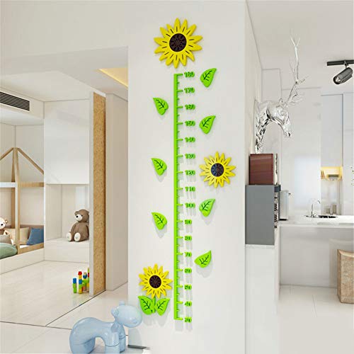 WDXIN Kind Körpergröße Messen Wandsticker 3D-Design Aggreko Material Geeignet für die Dekoration von Kinderzimmern, Wohnzimmer,B