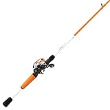 Zebco Roam Baitcast-Angelrute und Angelrute-Kombination, 1,8 m, 1,8 m, 2-teilig, Fiberglas-Angelrute mit geteiltem Griff, MaxTac-Rutengriff, Leichter Graphitrahmen, Rechtshänder, Orange