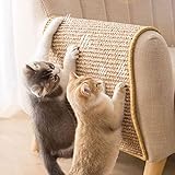 DG Catiee Kratzmatte für Katzen, natürliches Sisal, rutschfeste Kratzkissen, Sofa-Schutzbezug, Bodenmatte für große, mittelgroße und kleine Katzen (50 x 80 cm)