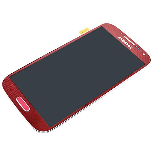 MicroSpareparts Mobile Samsung Galaxy S4 GT-I9505 LCD Screen and Digitizer with, MSPP70200 (Screen and Digitizer with Front Frame Assembly Red)