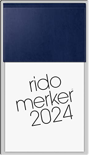 Rido Tischkalender Merker 10,8x20,1cm PP dunkelblau 2024