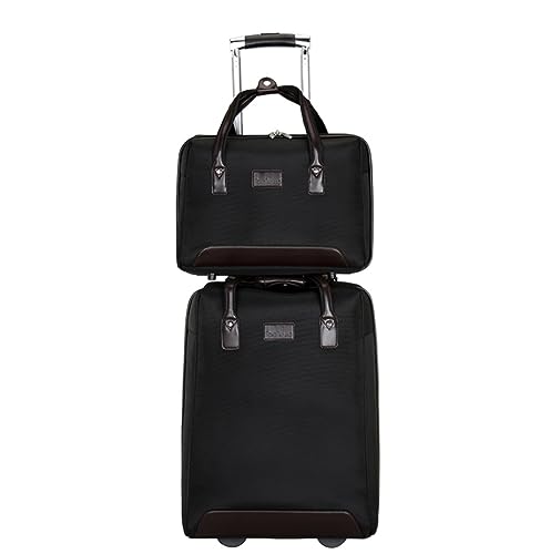 IRYZE Koffer Reisekoffer 2-teiliges Nylon-Gepäckstreifen-20-Zoll-Gepäckset Mit Diebstahlsicherung Und Zahlenschloss Trolley Boardcase (Color : E, Size : 2-Piece)