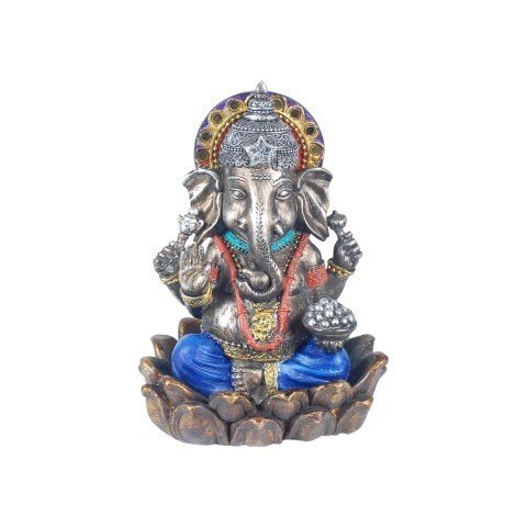 Statue Ganesha Harz 17 cm Dekoration Hindu Buddha Dekorative Elefanten Skulpturen des Glücks