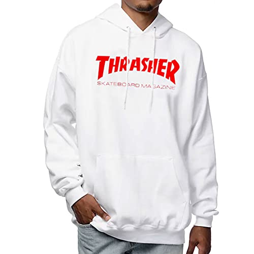 Thrasher Hoody Skate Mag (White red) L