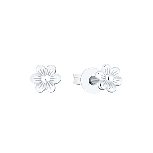 Prinzessin Lillifee Ohrstecker 925 Sterling Silber Mädchen Kinder Ohrschmuck, 0,5 cm, Silber, Blume, Kommt in Schmuck Geschenk Box, 2035996