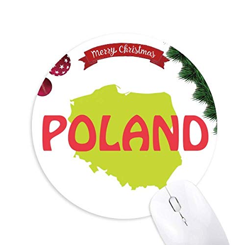 Europäische Karte Warschau Polen Rundgummi Pad Weihnachtsbaum Mat