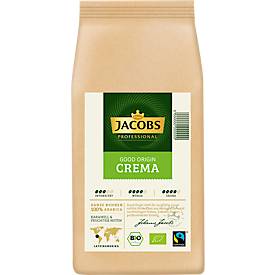 Jacobs Professional Good Origin Café Crema, Bio-Kaffeebohnen, 1kg, ganze Bohne, Intensität 3/5, ideal für Kaffee-Vollautomaten