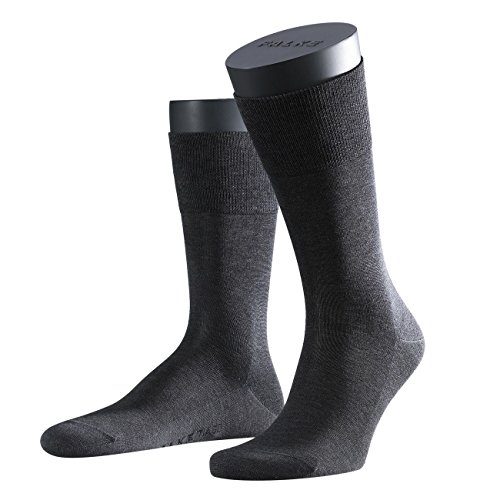 FALKE Herren Socken Tiago, 95% Baumwolle, 1 Paar, Grau (Anthracite Melange 3190), Größe: 41-42