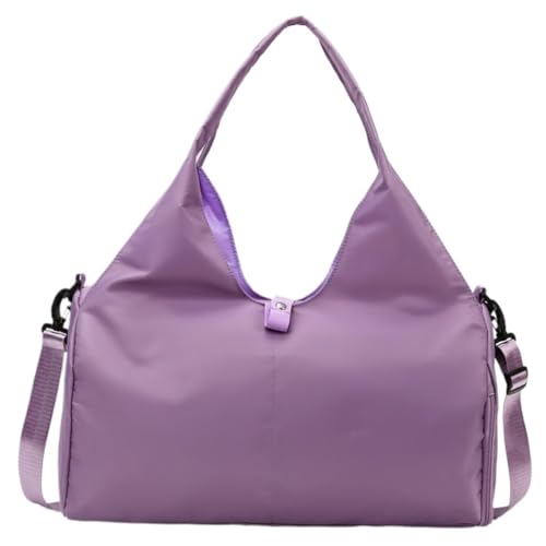 Gymbag Yoga-Tasche, Einfache Damen-Umhängetasche, Yoga-Fitnesstasche, Unabhängiges Schuhfach Sports Bag (Color : Purple, Size : 45 * 21 * 25cm)