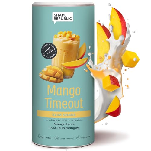 SHAPE REPUBLIC Mango Lassi - Mahlzeitersatz Shake - Proteinreich - Enthält 24 Vitamine & Mineralstoffe - Diät Shakes zum Abnehmen