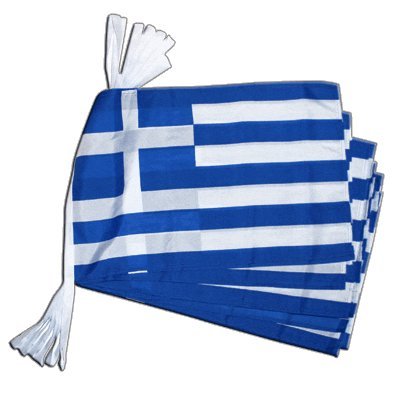 Fahnenkette Flaggen Griechenland 30x45cm, Länge 9 m