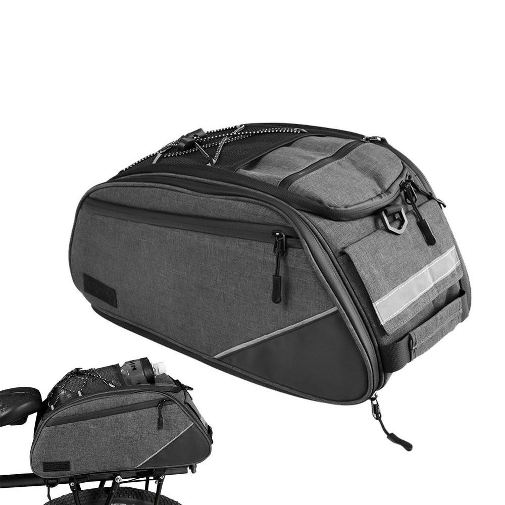 Wasserdichte Fahrradtasche für den Gepäckträger mit reflektierendem Streifen, sicherer Frachtträgerbeutel für die Aufbew