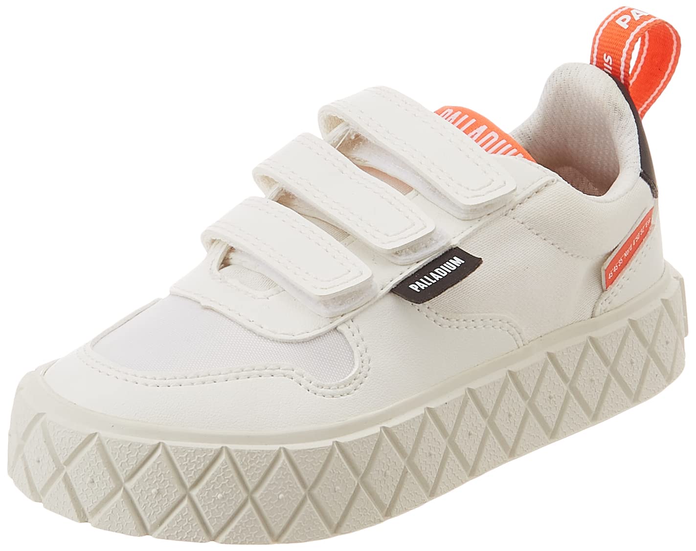 Palladium Ace Kids Lo Strap Sneaker, Star White, 35 EU