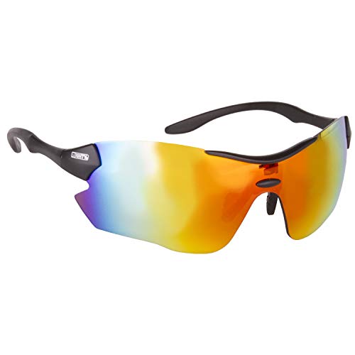 Mighty Unisex – Erwachsene Rayon G4 Pro Fahrrad-und Sportbrille, Sonnenbrille, Mattschwarz