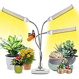 Garpsen Pflanzenlampe LED, Pflanzenlicht mit Auto ON/Off Timer 315 LEDs mit sonnenähnlichem Vollspektrum, 3 Heads Grow Lampe 3/6/12H, 3 Arten von Modus, 5 Helligkeitsstufen