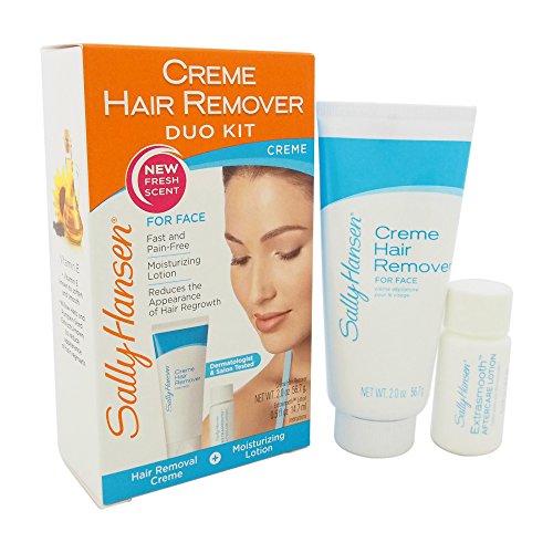 Sally Hansen Cream Hair Remover Kit for Face Upper Lip and Chin Vanilla Scent 1 Pack (Epilierer)