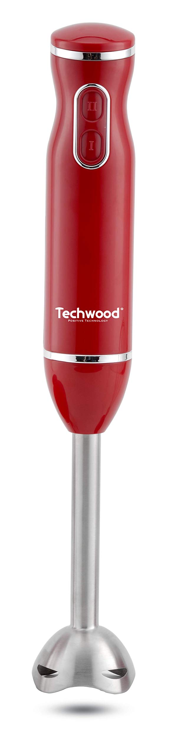 Techwood TMP-665 Slim Stabmixer, 600 W, Rot, Edelstahl