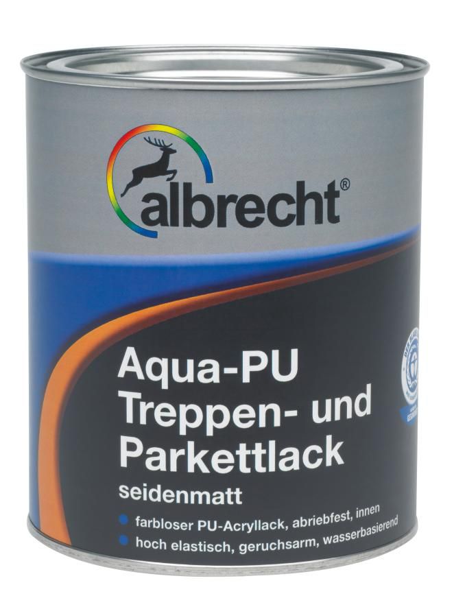 Albrecht Aqua PU-Treppen- und Parkettlack 750 ml farblos seidenmatt