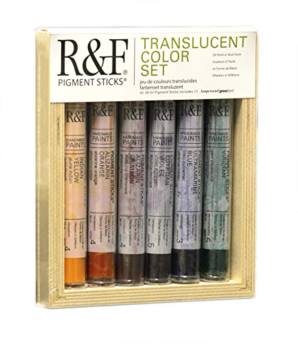 R & F Pigment -Stick transluzente Farbe Set von 6