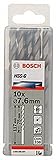 Bosch Professional 10x HSS-G Metallbohrer (für Metall, Ø 7,6 mm, Robust Line, Zubehör Bohrmaschine)