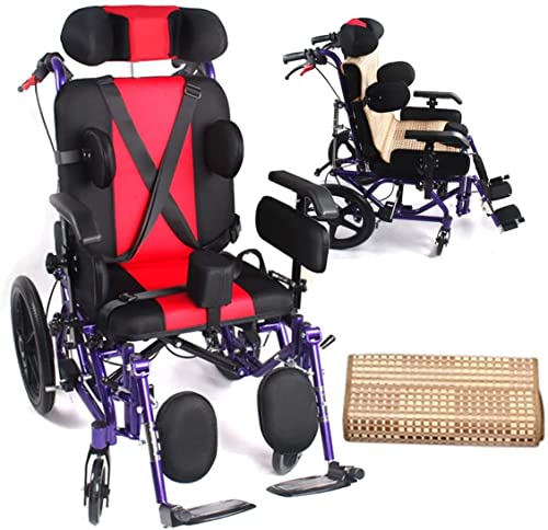 Aluminium-Bariatrie-Rollstuhl, verstellbare Liege, tragbarer, manueller Rollstuhl mit Begleitantrieb, leicht, rollender Mobilitätsgerät, Transportstuhl für Reisen im Freien, Zuhause, schwarz