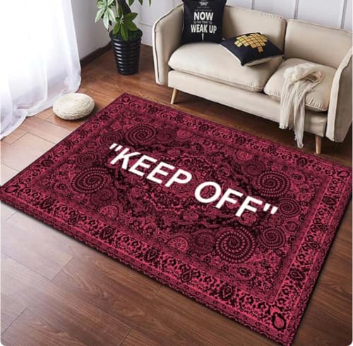 KIESEY Keep Off klassischer Musterteppich Wohnzimmer Schlafzimmer Nachttisch Teppich Mode Teppich Spielbereich Teppich 50x80cm
